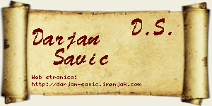 Darjan Savić vizit kartica